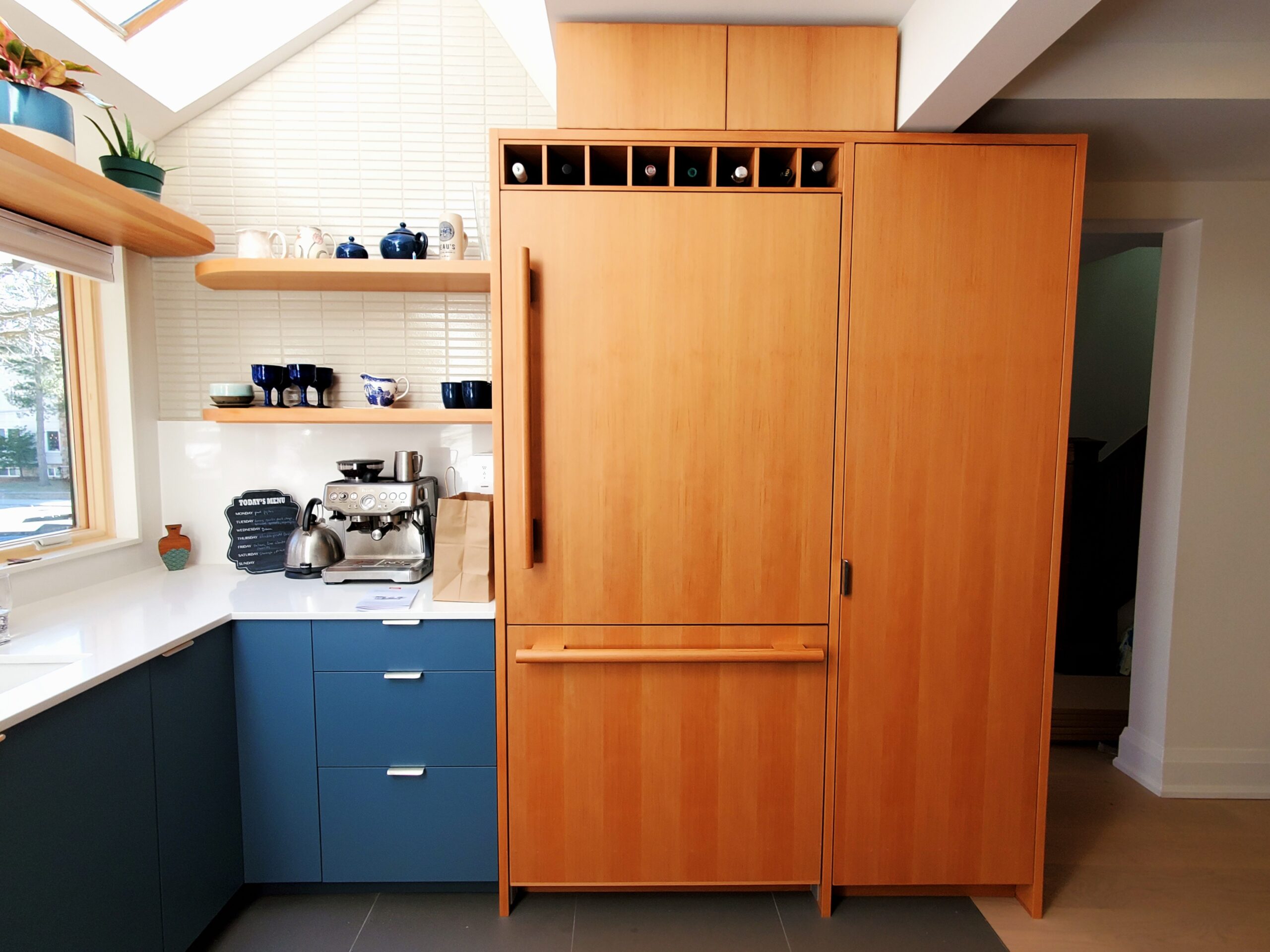 douglas fir and lacquer kitchen — toronto