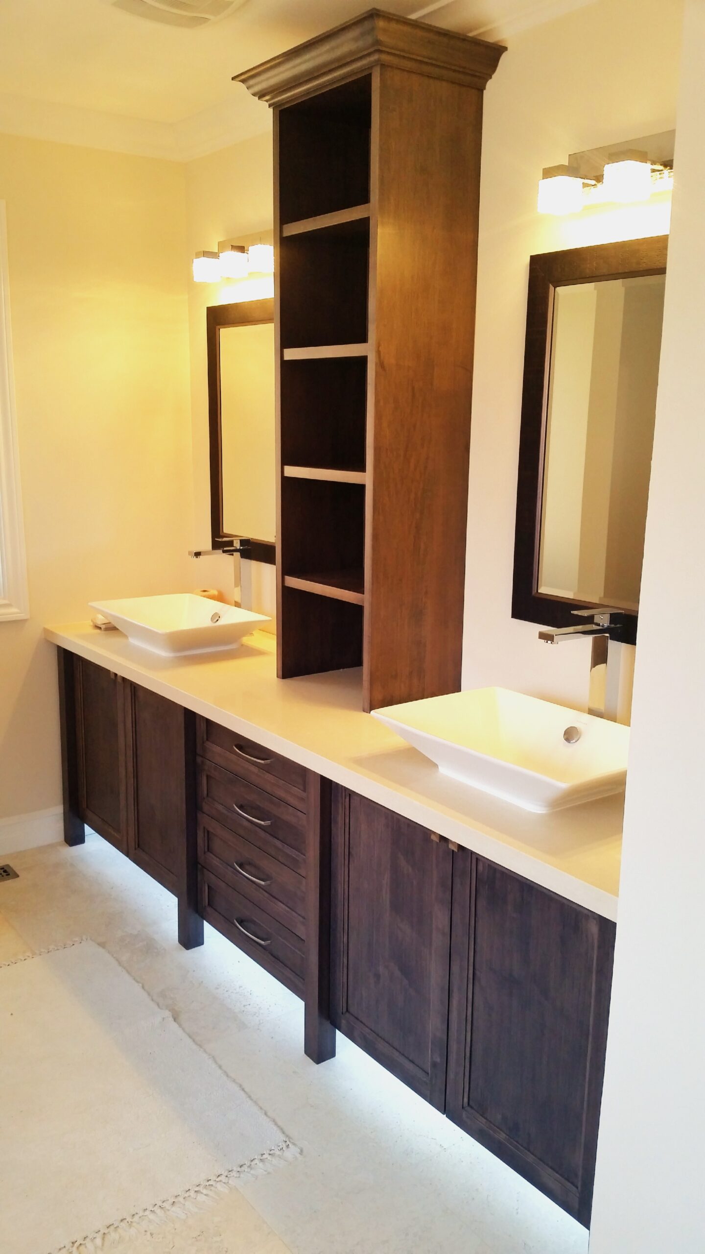 solid maple vanity — milton
